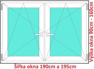 Dvojkrdlov okna OS+OS SOFT rka 190 a 195cm
